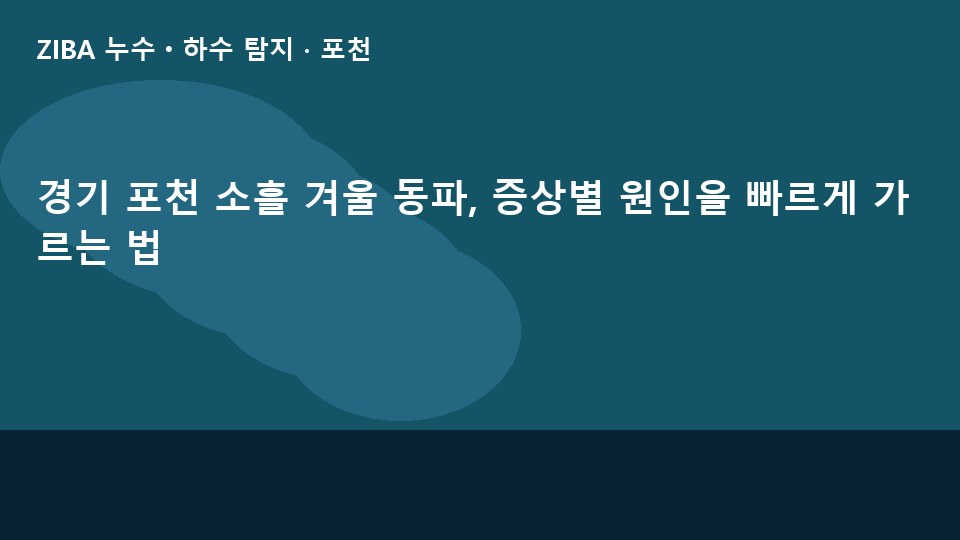 경기 포천 소흘 겨울 동파, 증상별 원인을 빠르게 가르는 법