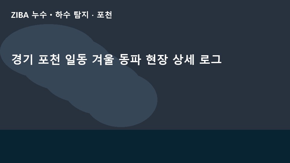 경기 포천 일동 겨울 동파 현장 상세 로그